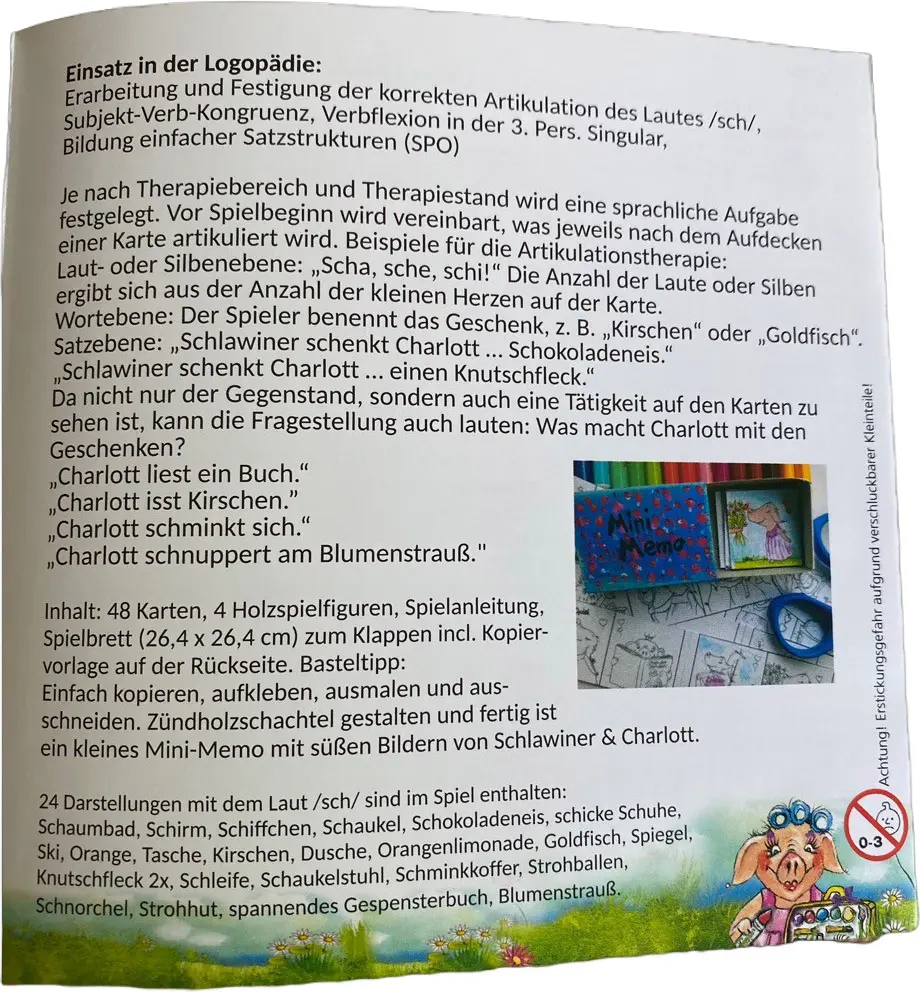 Seite "Einsatz in der Logopädie