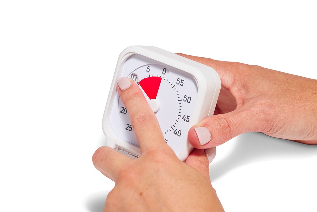 TimeTimer® Tischmodell weiss 7,5 x 7,5 cm