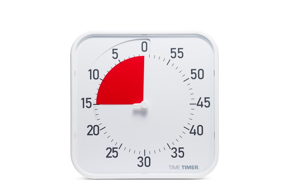 Großer TimeTimer® 30 x 30 cm weiss
