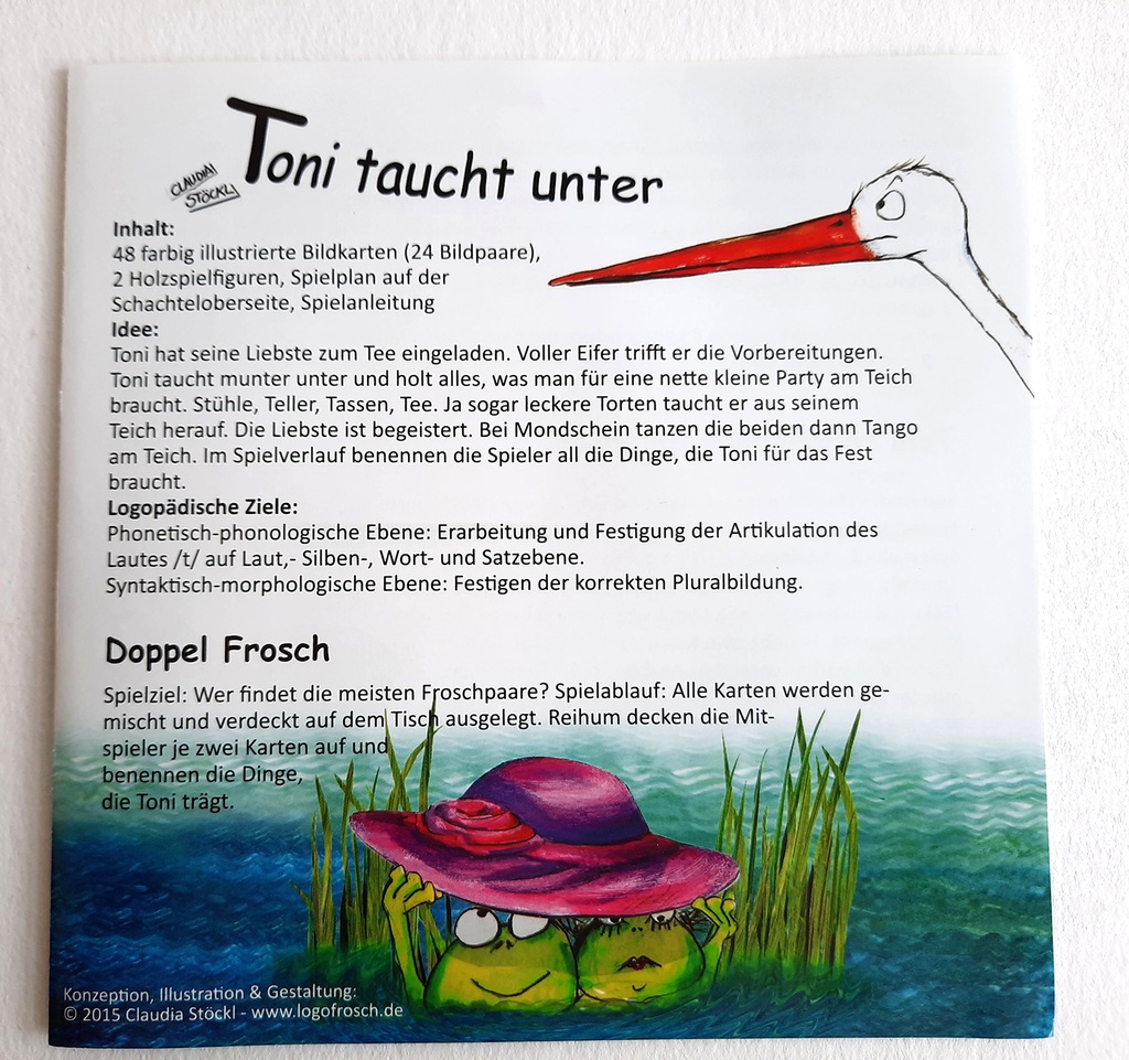 Toni taucht munter unter (Memo)