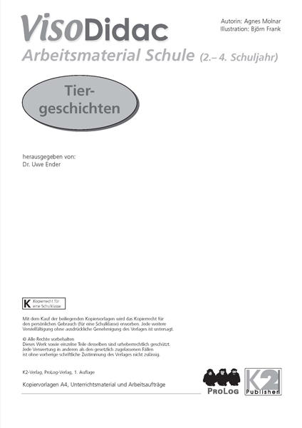 Tiergeschichten Sprach- und Lesematerial PDF