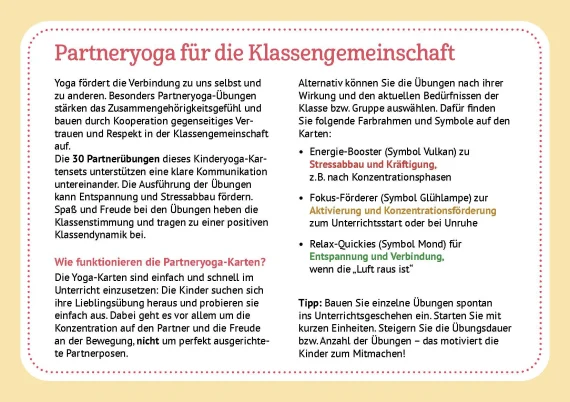 30 Kinderyoga-Partnerübungen für Grundschul-Kinder