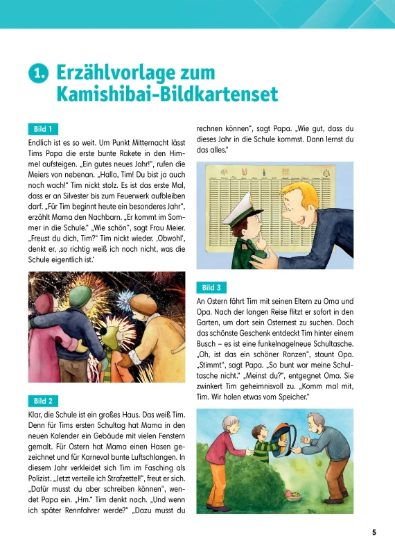 Unterrichtsmaterial zum Kamishibai-Bildkartenset: Die Schule ist ein großes Haus