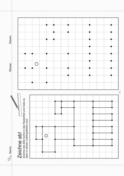 Räumliches Denktraining Zeichenrätsel Tiere 1 PDF