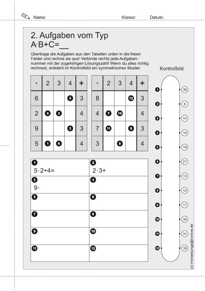 Vernetztes Kopfrechnen Übungen zum 1x1 PDF