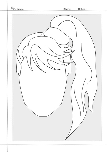 Fertigzeichnen und Ausmalen Gesichter PDF