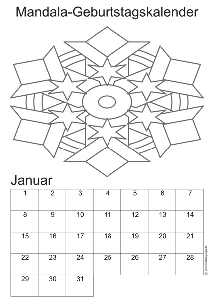 Geburtstagskalender PDF