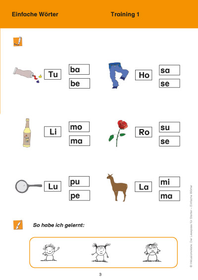 Lesepass für Starter Einfache Wörter PDF