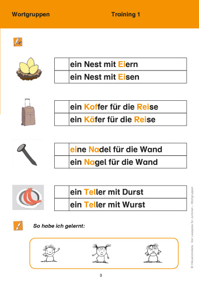 Lesepass für Junioren Wortgruppen PDF