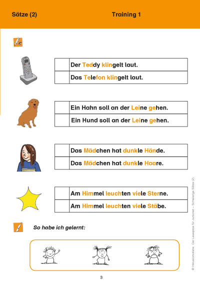 Lesepass für Junioren Schwierige Sätze PDF