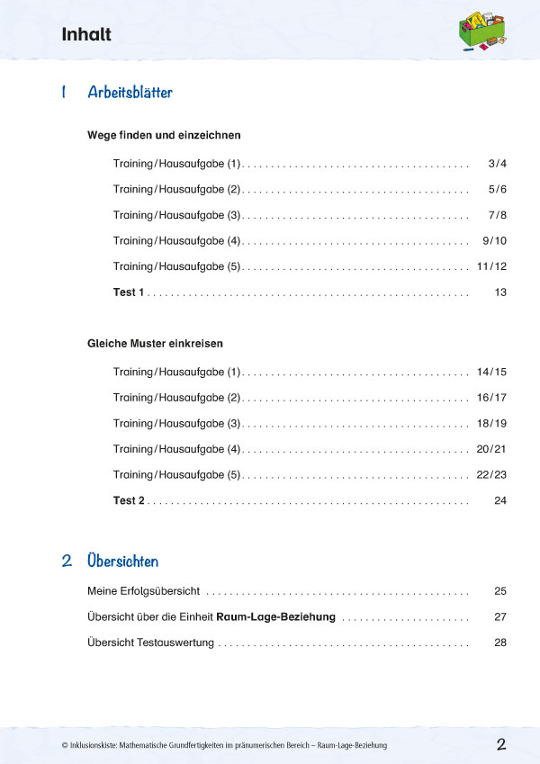 Math. Grundfertigkeiten: Raum Lage PDF