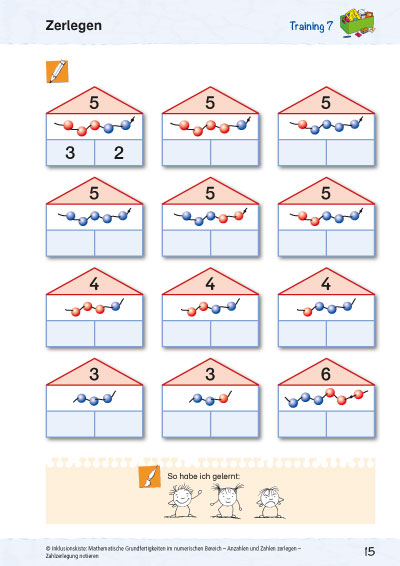 Mathematische Grundfertigkeiten: Anzahlen und Zahlen zerlegen PDF