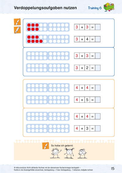 Nicht zählendes Rechnen Strategie Verdoppeln PDF