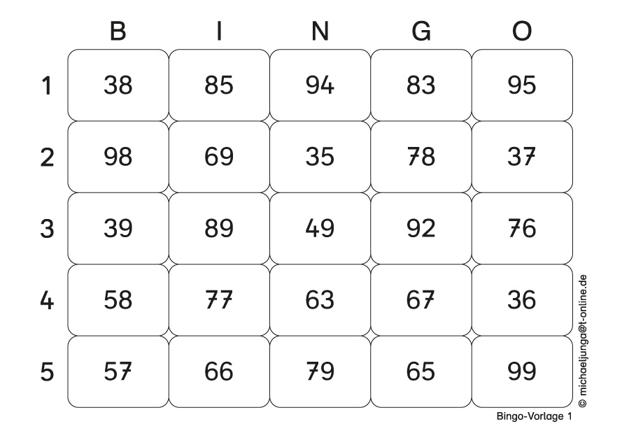 Lern-BINGO 1A Addition (ZE+E=ZE o.Ü.) bis 100 PDF