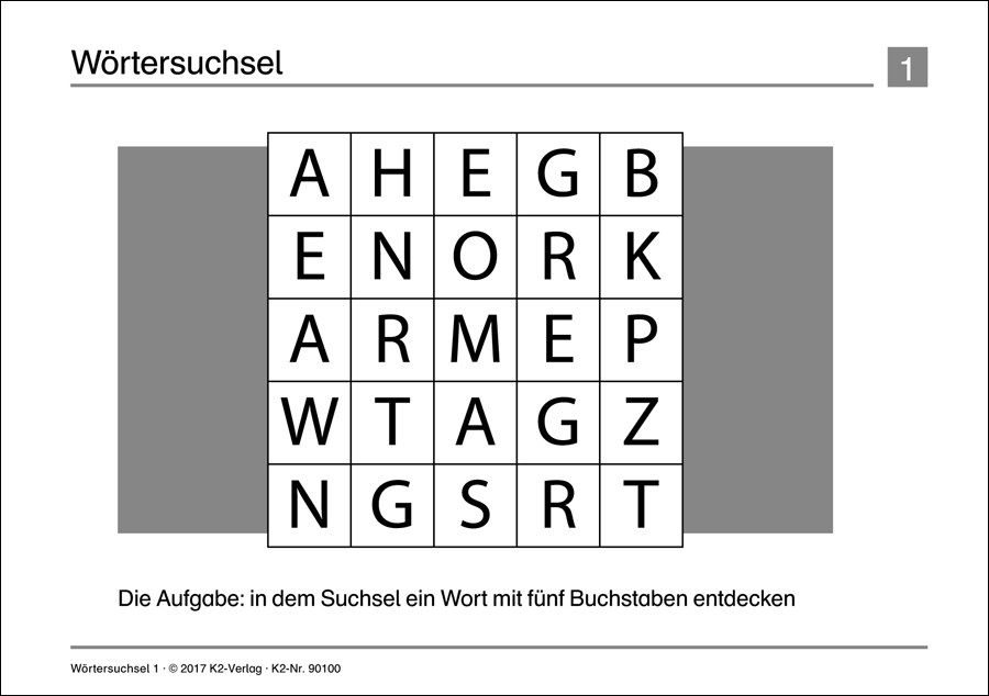 K2-Selbstlernhefte Wörterrätsel 1