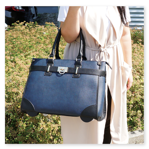 Handtaschen-Trolley "Bella", blau-schwarz