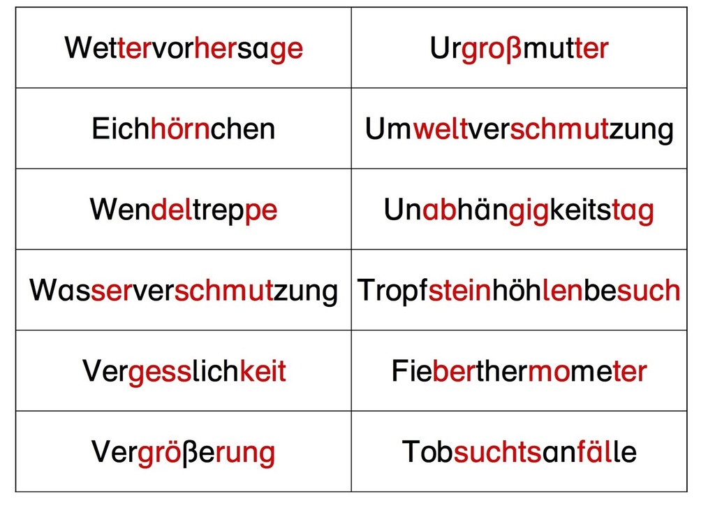 Lesespiel: Silbenstechen PDF