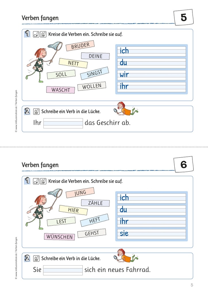 Verben fangen PDF