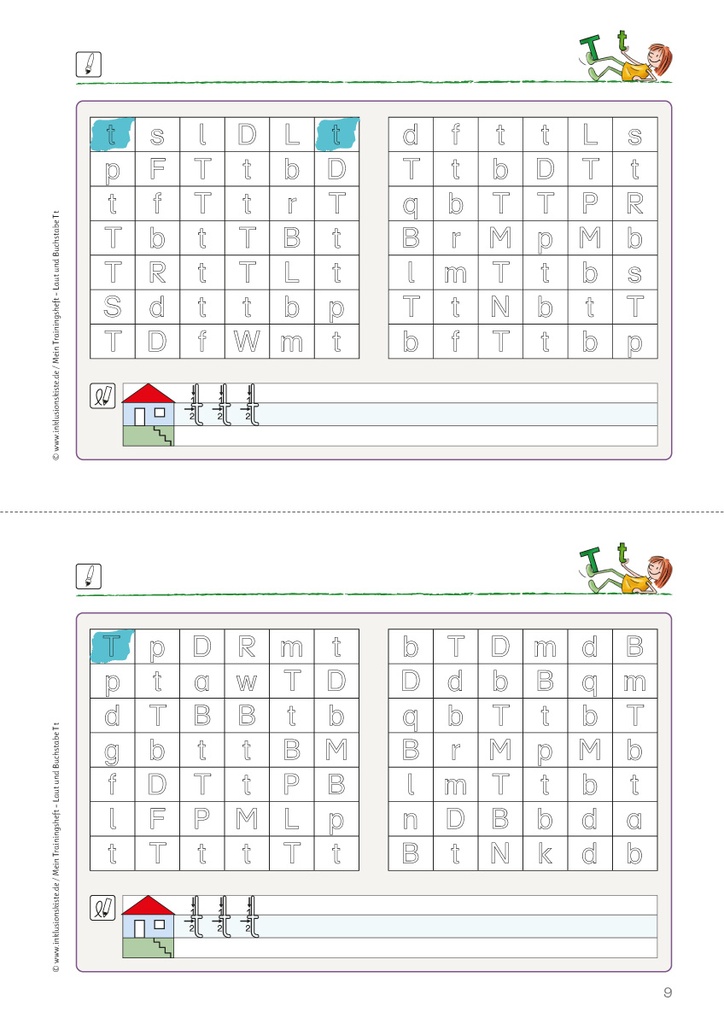 Mein Trainingsheft: Laut und Buchstabe T t PDF