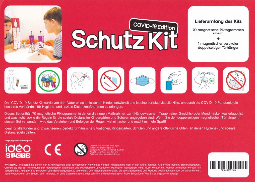 COVID-19 Schutz Kit Piktogramme