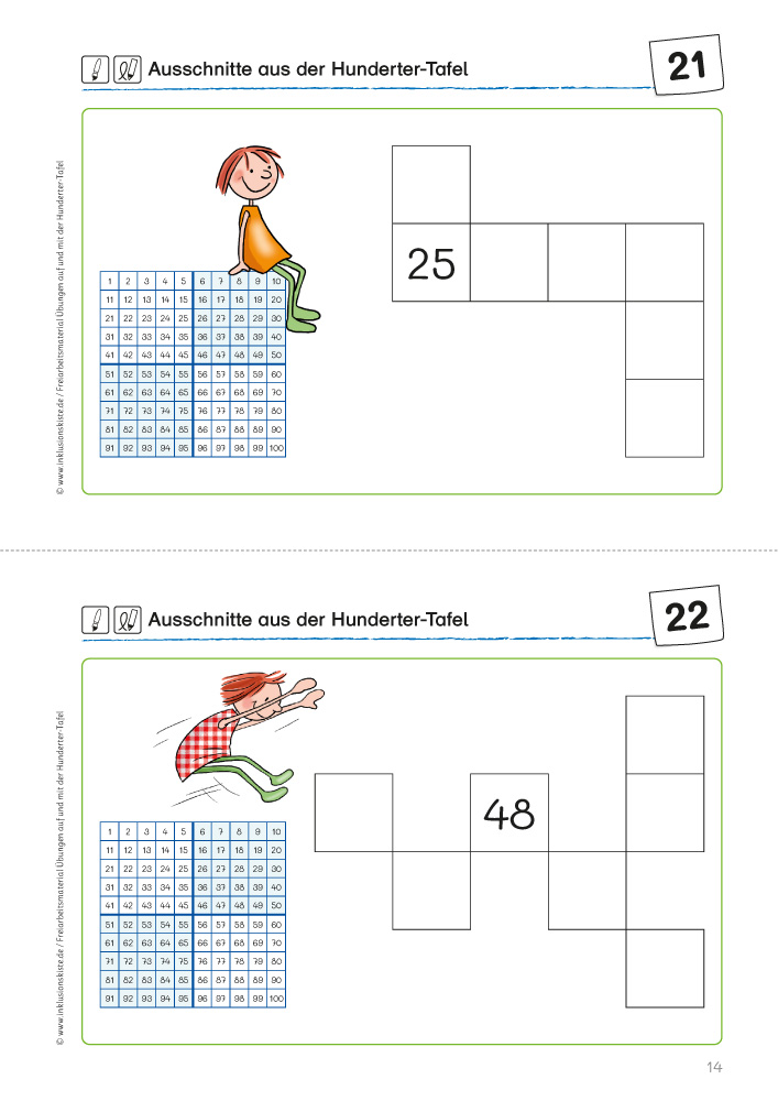 Übungen auf und mit der Hunderter-Tafel PDF