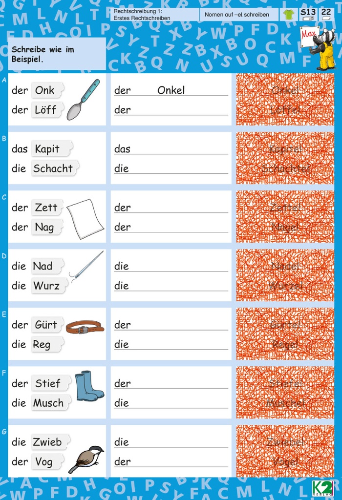 Max Rechtschreibung 1: Erstes Rechtschreiben