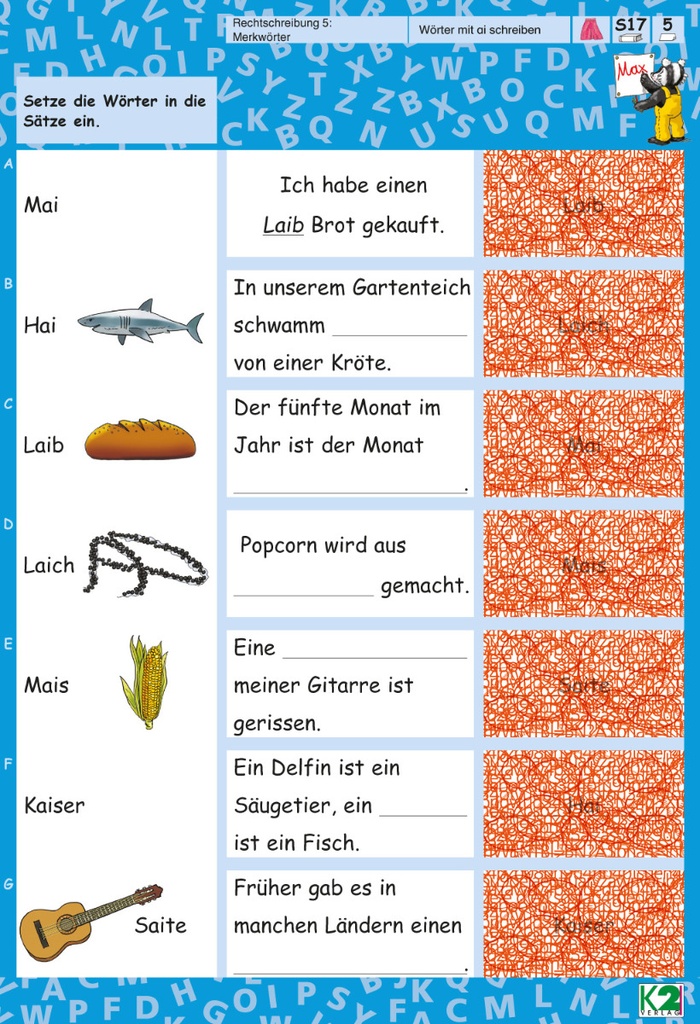 Max Rechtschreibung 5: Merkwörter