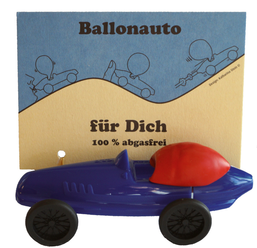 Rennauto mit Ballonantrieb