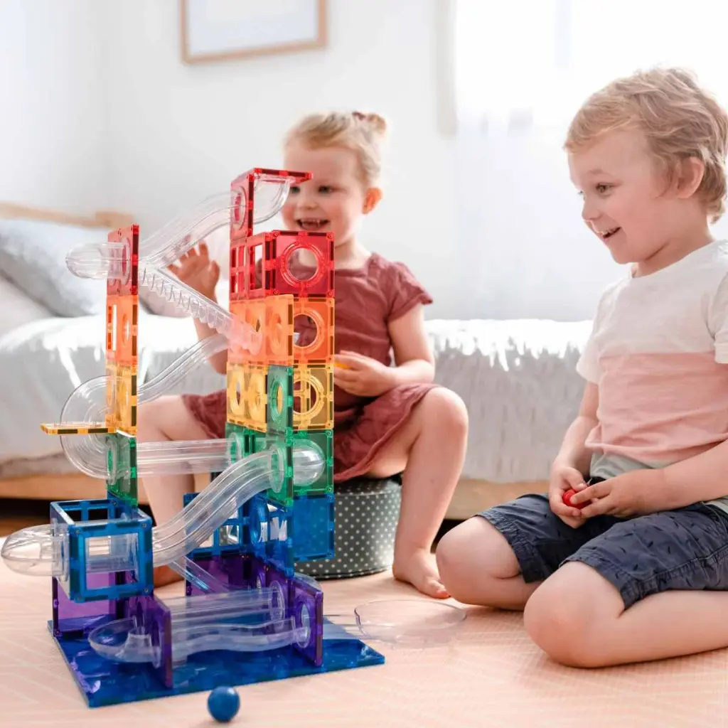 Connetix Magnetbausteine Kugelbahn Rainbow Ball Run Pack - 92 Teile