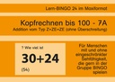 Lern-BINGO 7A Addition (Z+ZE=ZE o.Ü.) bis 100 PDF