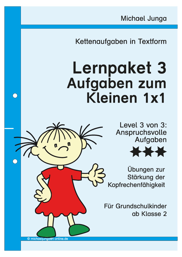 Kettenaufgaben in Textform Lernpaket 3 Aufgaben zum Kleinen 1x1 PDF