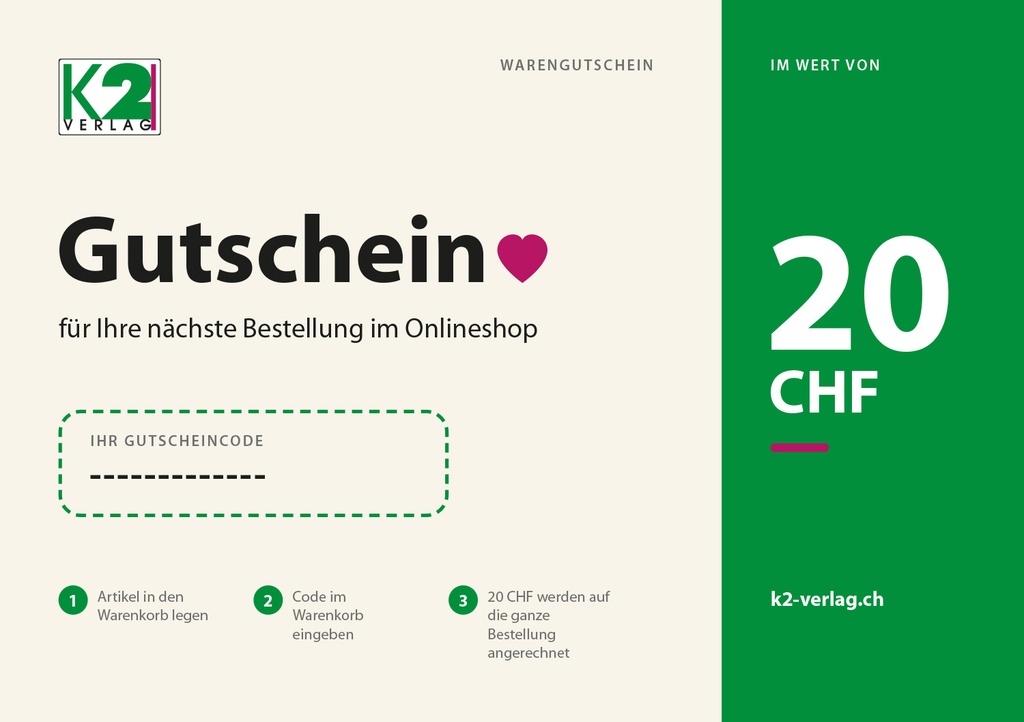 K2 Einkaufsgutschein 20 Franken