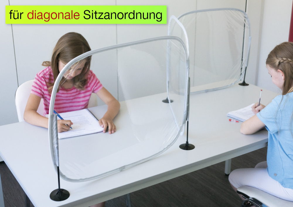 Hygiene-Schutzwand 3-teilig, U- und Z-Form, transparent*