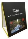 Gruppentafel 31,5 x 40 cm, schwarz/weiss*