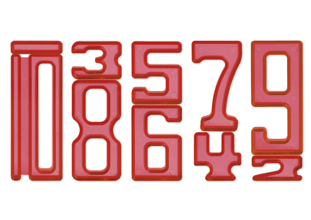 Zahlen-Bausteine "Zahl auf Zahl", 35-tlg, rot*