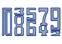 Zahlen-Bausteine "Zahl auf Zahl", 35-tlg, blau*