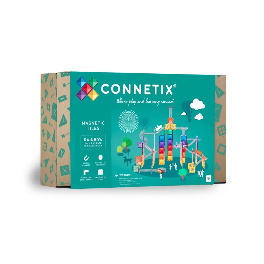 Connetix Magnetbausteine Kugelbahn Rainbow Ball Run Pack - 92 Teile*