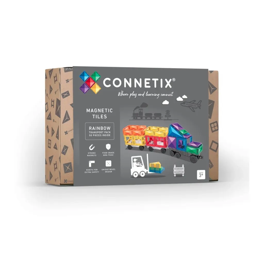 Connetix Magnetbausteine Rainbow Transport Pack 50 Teile
