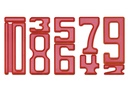 Zahlen-Bausteine "Zahl auf Zahl", 35-tlg, rot